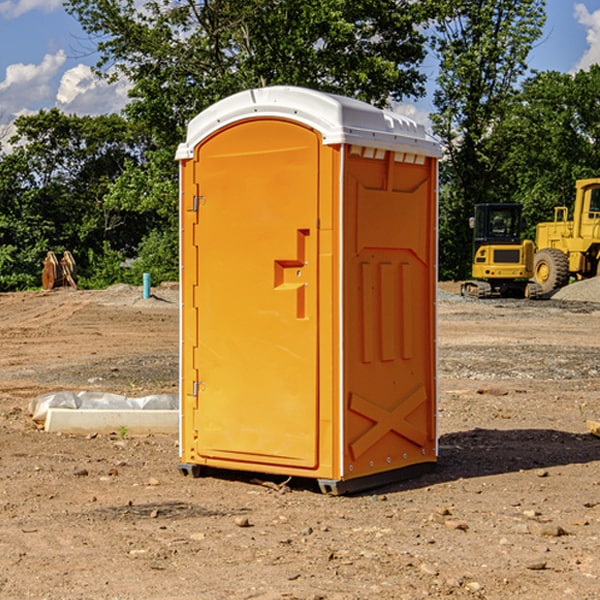 how often are the porta potties cleaned and serviced during a rental period in Lookeba OK